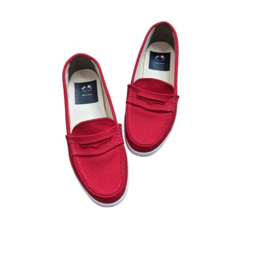 Cole Haan Red Nantucket Canvas Loafer 6B